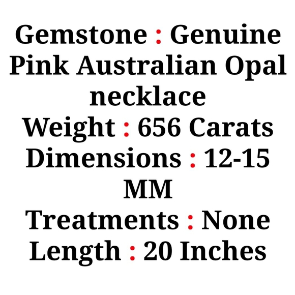656cwt GENUINE AUSTRALIAN Opal necklace each pc 12-15mm. Gorgeous 20" - Picture 7 of 9